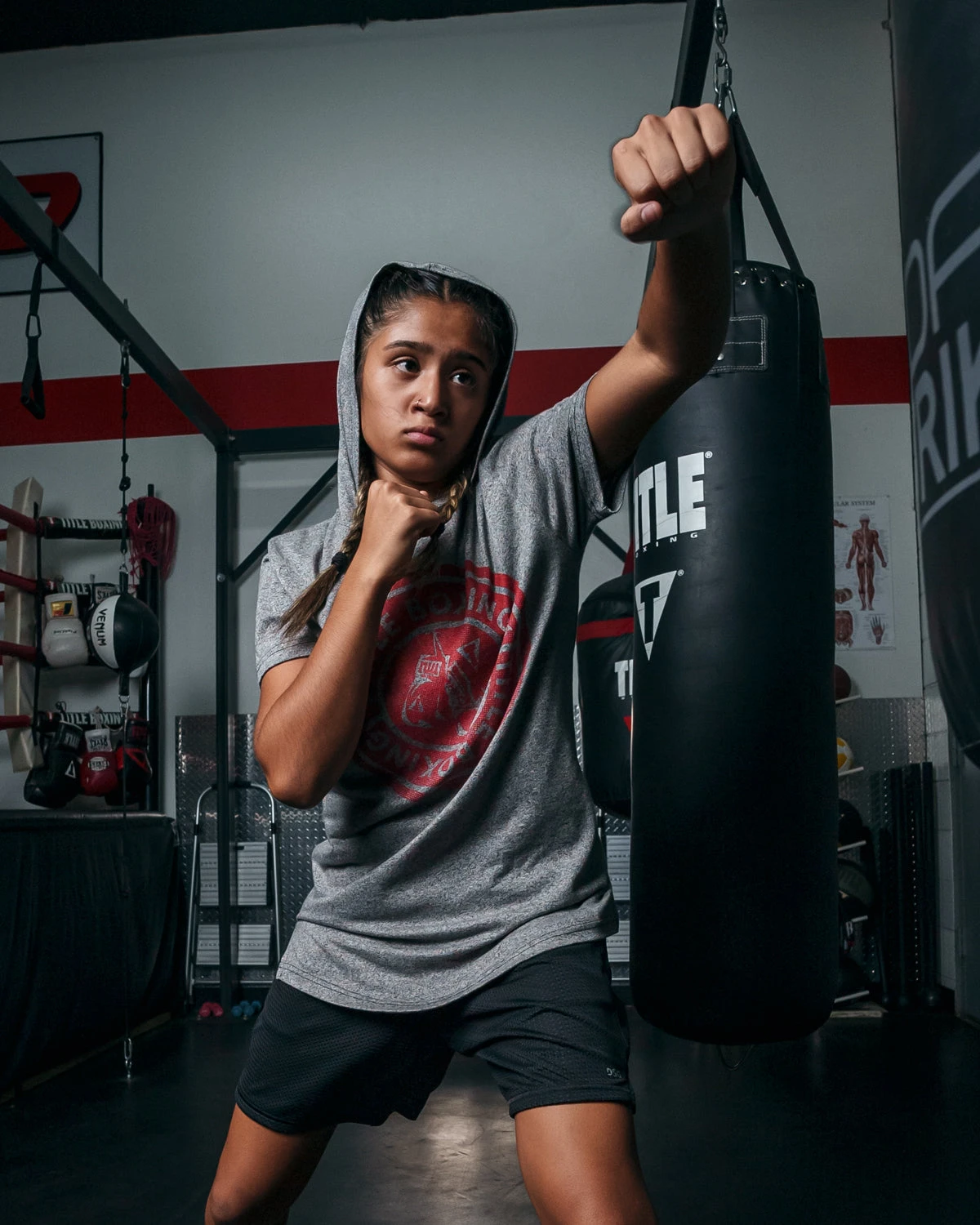 TITLE Boxing Women's Vintage Short Sleeve Hooded Tee 10 TITLE Boxing Women's Vintage Short Sleeve Hooded Tee - Image 8