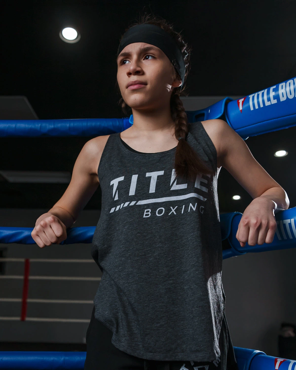 TITLE Boxing Women's Striped Wordmark Cropped Tank 3 TITLE Boxing Women's Striped Wordmark Cropped Tank - Image 2