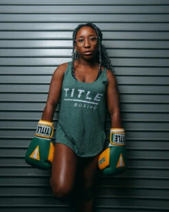 TITLE Boxing Women's Striped Wordmark Cropped Tank 20 TITLE Boxing Women's Striped Wordmark Cropped Tank -Titleboxing Shop TBWTS216GR 1