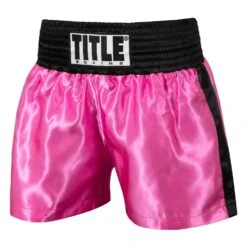 TITLE Boxing Professional Women’s Satin Striped Boxing Trunks 33 TITLE Boxing Professional Women’s Satin Striped Boxing Trunks -Titleboxing Shop TPBTW2 PK BK 1