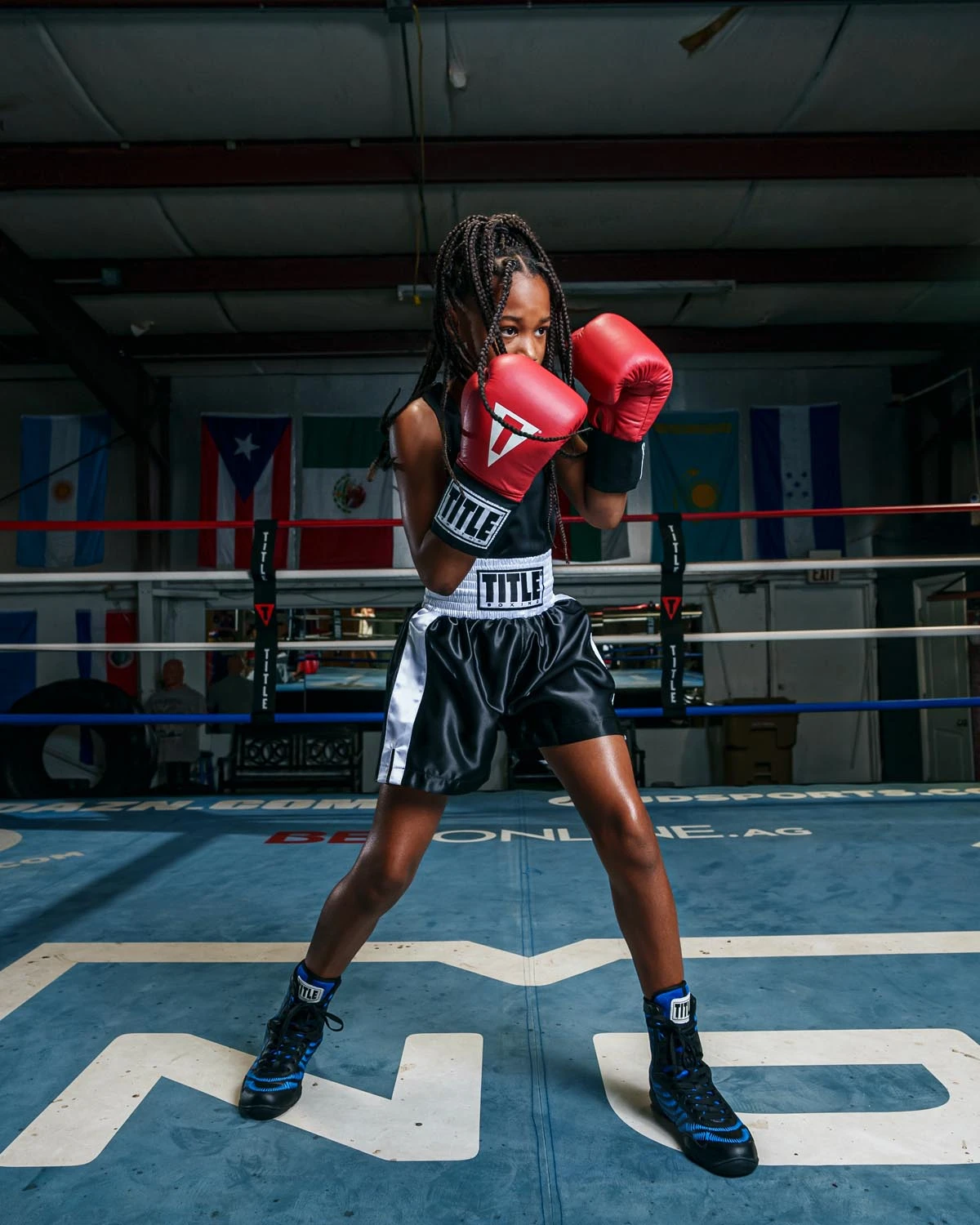 TITLE Boxing Professional Women’s Satin Striped Boxing Trunks 4 TITLE Boxing Professional Women’s Satin Striped Boxing Trunks - Image 2