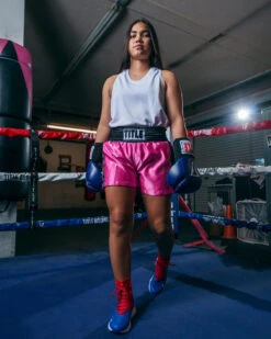 TITLE Boxing Professional Women’s Satin Striped Boxing Trunks 37 TITLE Boxing Professional Women’s Satin Striped Boxing Trunks -Titleboxing Shop TPBTW2PK 1