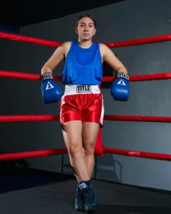 TITLE Boxing Professional Women’s Satin Striped Boxing Trunks 39 TITLE Boxing Professional Women’s Satin Striped Boxing Trunks -Titleboxing Shop TPBTW2RD 1