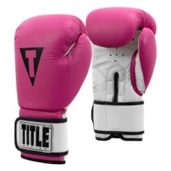 TITLE Premier Leather Super Bag Gloves 2.0 -Titleboxing Shop TSBG2 PK WH 002