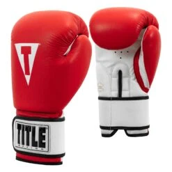 TITLE Premier Leather Super Bag Gloves 2.0 -Titleboxing Shop TSBG2 RD WH 002