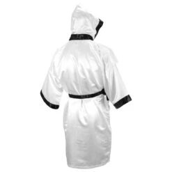 TITLE Boxing Full Length Robe -Titleboxing Shop TSRFL WH BK 3