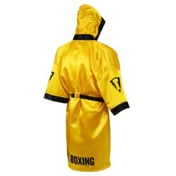 TITLE Boxing Pro Full Length Boxing Robe -Titleboxing Shop TSRFL2 GD BK 02