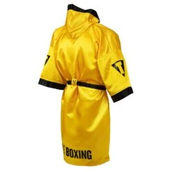 TITLE Boxing Pro Full Length Boxing Robe -Titleboxing Shop TSRFL2 GD BK 04