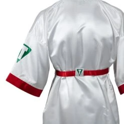 TITLE Boxing Pro Full Length Boxing Robe -Titleboxing Shop TSRFL2 RD WH GN 05