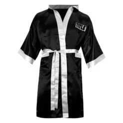 TITLE Boxing Pro Full Length Robe 3.0 28 TITLE Boxing Pro Full Length Robe 3.0 -Titleboxing Shop TSRFL3 BK WH 1