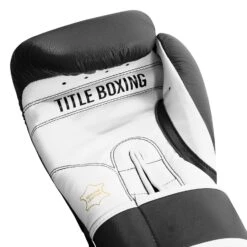 TITLE Boxing Pro Style Leather Training Gloves 3.0 -Titleboxing Shop TVVTG3 BK WH 005