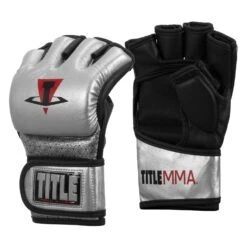 TITLE MMA Menace Metallic Training Gloves 25 TITLE MMA Menace Metallic Training Gloves -Titleboxing Shop XMMTG SV BK 002