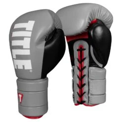 TITLE Boxing Leather Enforcer Pro Sparring Gloves -Titleboxing Shop XRVCSG SV BK 1