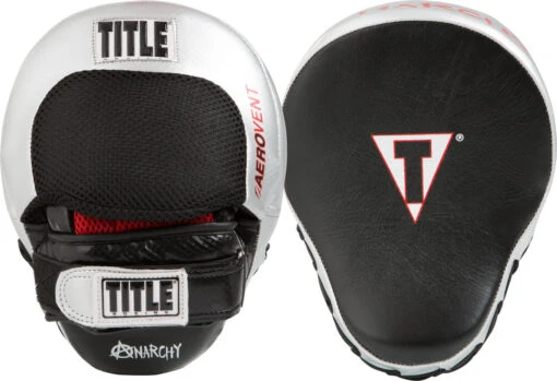 TITLE Boxing Aerovent Anarchy Punch Mitts -Titleboxing Shop aaspm bk sv 1 2