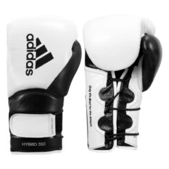 Adidas Hybrid 350 Elite Training Gloves -Titleboxing Shop adih350tg wh bk 1 1