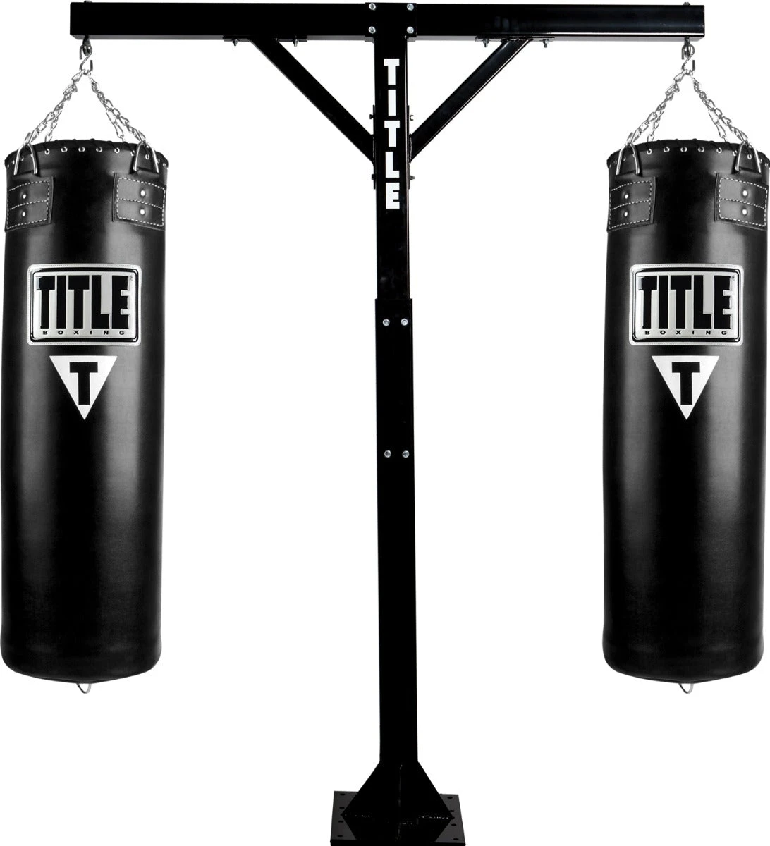 TITLE Boxing Adjustable Heavy Duty Double Bags Stand 3 TITLE Boxing Adjustable Heavy Duty Double Bags Stand