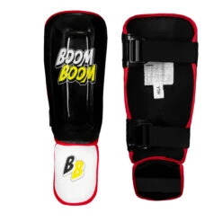 BOOM BOOM Boxing Bomber Youth Shin Guards -Titleboxing Shop bbbsgy bk 2 1
