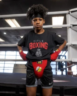BOOM BOOM Boxing Battle Youth Groin Protector -Titleboxing Shop bbgpy rd bk