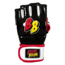 BOOM BOOM Boxing Bomber Youth MMA Gloves -Titleboxing Shop bbmmgy bk wh rd 03