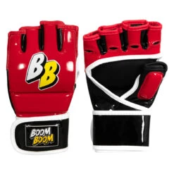 BOOM BOOM Boxing Bomber Youth MMA Gloves -Titleboxing Shop bbmmgy rd bk wh 01