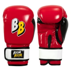 BOOM BOOM Boxing Silencer Youth Bag Gloves -Titleboxing Shop bbybgs rd bk wh 001