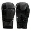 TITLE Black Blast Lace Training Gloves -Titleboxing Shop bkbstgl 01