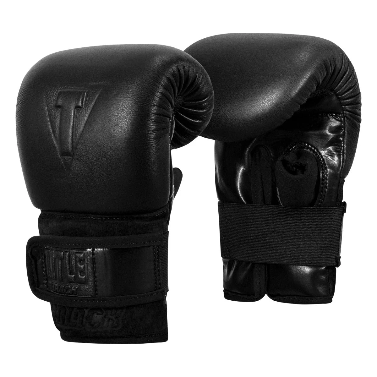 TITLE Black Old School Leather Pro Bag Gloves 5 TITLE Black Old School Leather Pro Bag Gloves - Image 3