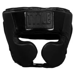TITLE Black Training Headgear -Titleboxing Shop bkthg bk 2