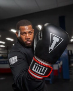 TITLE Boxing Leather Big League Bag Gloves -Titleboxing Shop blbg2 bk rd wh 1 2