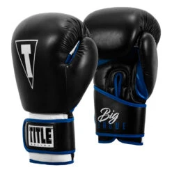 TITLE Boxing Leather Big League Training Gloves 13 TITLE Boxing Leather Big League Training Gloves -Titleboxing Shop bltg2 bk bl 02