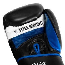 TITLE Boxing Leather Big League Training Gloves 16 TITLE Boxing Leather Big League Training Gloves -Titleboxing Shop bltg2 bk bl 05