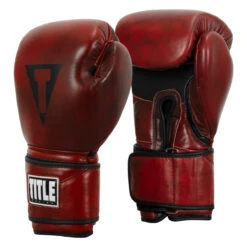 TITLE Boxing Blood Red Leather Bag Gloves -Titleboxing Shop brbg rd 002 1 4