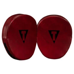 TITLE Boxing Blood Red Leather Punch Mitts -Titleboxing Shop brmmpm rd 2