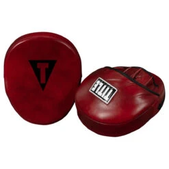 TITLE Boxing Blood Red Leather Punch Mitts -Titleboxing Shop brmmpm rd 3