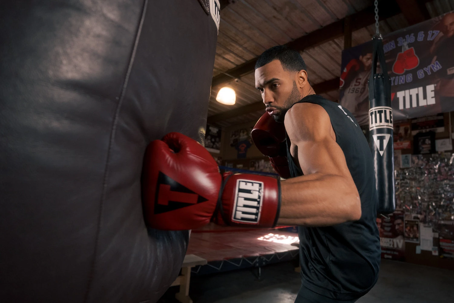 TITLE Boxing Blood Red Leather Sparring Gloves 9 TITLE Boxing Blood Red Leather Sparring Gloves - Image 7