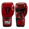 TITLE Boxing Blood Red Leather Training Gloves -Titleboxing Shop brtg rd 001