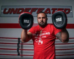 TITLE Boxing Leather Combination Focus Mitts 2.0 -Titleboxing Shop cbfpm2 rd bk 1