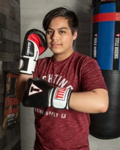 TITLE Classic Leather Super Bag Gloves 2.0 -Titleboxing Shop csbgl2 bkwhrd