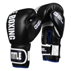 TITLE Boxing Gel Soft Strike Bag Gloves -Titleboxing Shop cssgbg1 bk bl 02