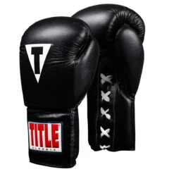 TITLE Classic Leather Lace Training Gloves 2.0 -Titleboxing Shop ctsgl2 bk 1 1