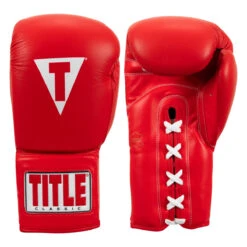 TITLE Classic Leather Lace Training Gloves 2.0 -Titleboxing Shop ctsgl2 rd 01
