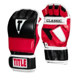 TITLE Classic Wristwrap Heavy Bag Gloves -Titleboxing Shop cwhbg3 rd bk 2 1