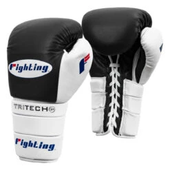 Fighting Tri-Tech Tenacious Lace Training Gloves 26 Fighting Tri-Tech Tenacious Lace Training Gloves -Titleboxing Shop fs3ttgl bk wh 002