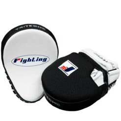Fighting Tri-Tech Curved Mitts 11 Fighting Tri-Tech Curved Mitts -Titleboxing Shop fsppm wh bk 4
