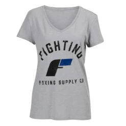 Fighting Women's Distressed V-Neck Tee 11 Fighting Women's Distressed V-Neck Tee -Titleboxing Shop fswts14 gr 01 1 4