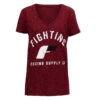 Fighting Women's Distressed V-Neck Tee 2 Fighting Women's Distressed V-Neck Tee -Titleboxing Shop fswts14 rd 01