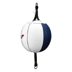 Fighting Force Leather Double End Bag -Titleboxing Shop ftgdeb wh bl 2