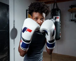 Fighting Force Leather Bag Gloves 26 Fighting Force Leather Bag Gloves -Titleboxing Shop ftgfbg wh bl 1 2