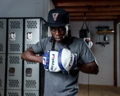 Fighting Force Micro Leather Punch Mitts -Titleboxing Shop ftgmpm wh bl 2