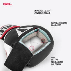 TITLE Boxing Gel World Elastic Training Gloves -Titleboxing Shop gel diagram 1 7